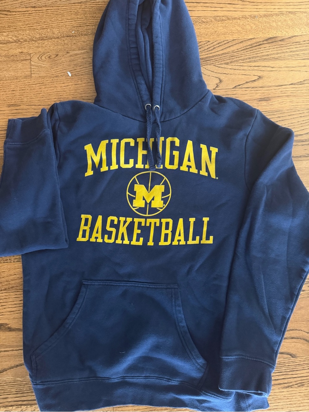 Fanatics Navy and Yellow Michigan Basketball Hoodie
